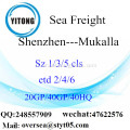 Fret maritime de Port de Shenzhen expédition à Mukalla